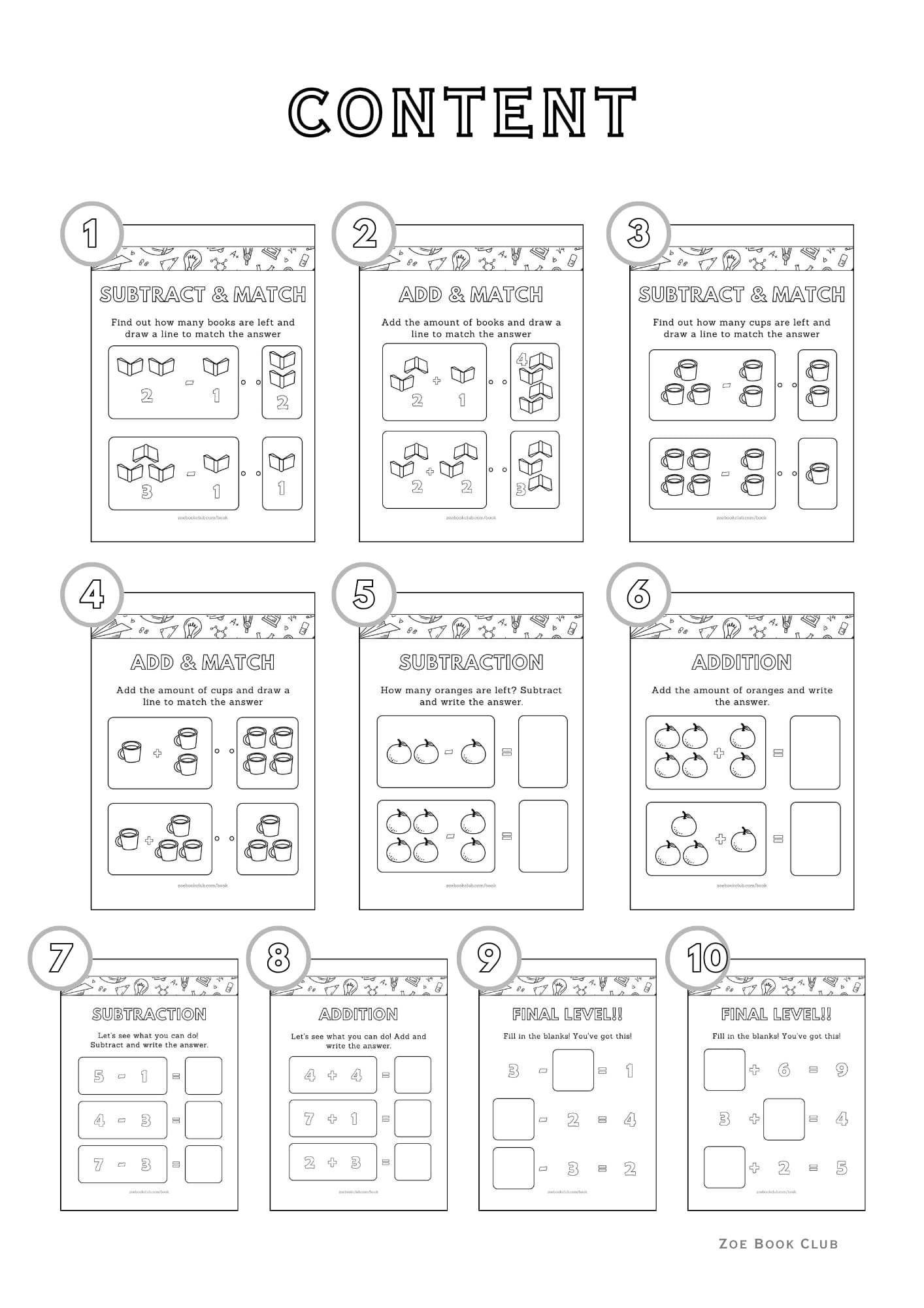 Math subtraction and addition Overview