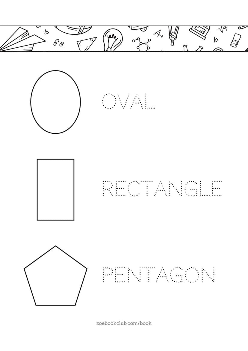 Oval rectangle pentagon